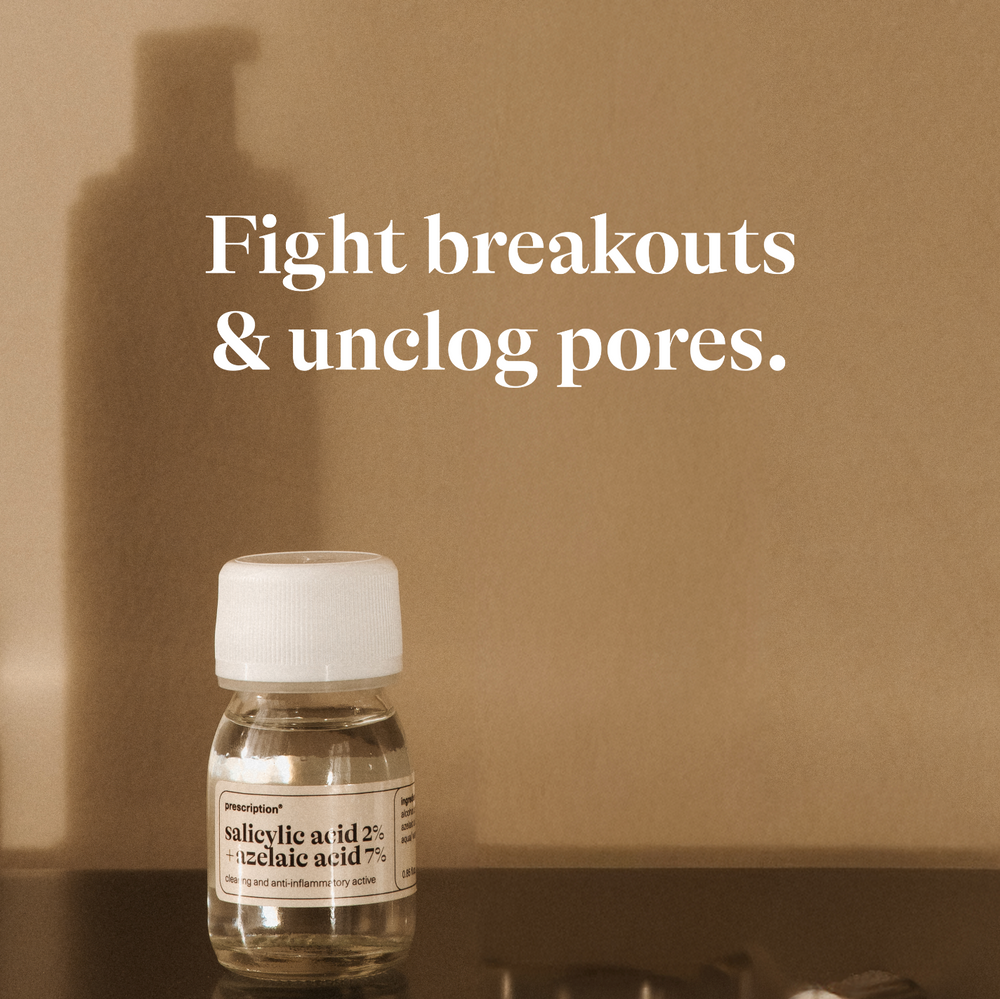 Prescription Skincare Salicylic Acid 2% + Azelaic Acid 7% flesje met pipet, exfoliating en ontstekingsremmende active