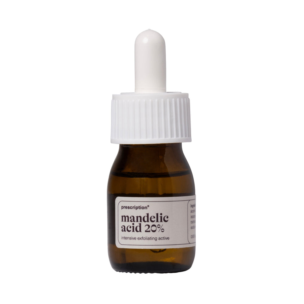 Prescription Skincare Mandelic Acid 20% bruin flesje met pipet, intense exfoliating active
