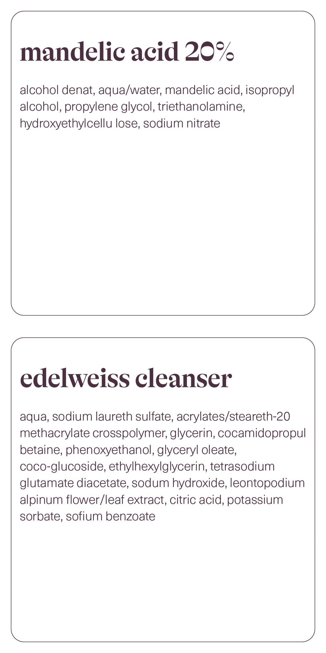 Mandelic Acid & Edelweiss Cleanser - skin duo
