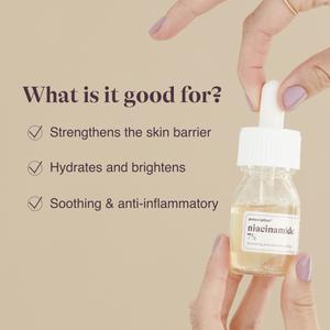 Prescription Skincare Niacinamide 7% versterkt de huidbarrière, hydrateert, verheldert en werkt ontstekingsremmend
