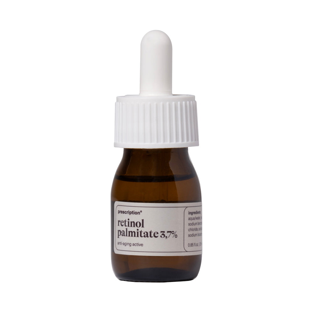 Prescription Skincare Retinol Palmitate 3.7% bruin flesje met pipet, anti-aging active