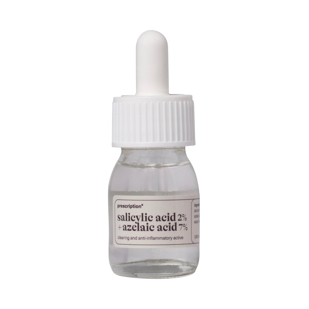 Prescription Skincare Salicylic Acid 2% + Azelaic Acid 7% flesje met pipet, exfoliating en ontstekingsremmende active