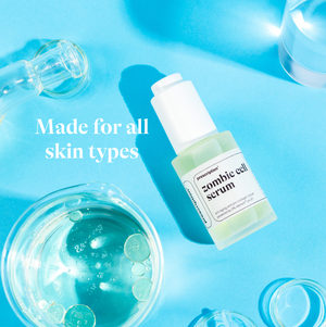 Aanbrengen van Zombie Cell Serum op het gezicht – 4 tot 5 druppels op gereinigde huid